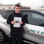 Robert Baillie after passing his driving test with Pass'n'Go Driving School